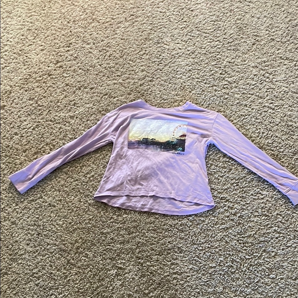 Justice Lavender Long Sleeve Tee